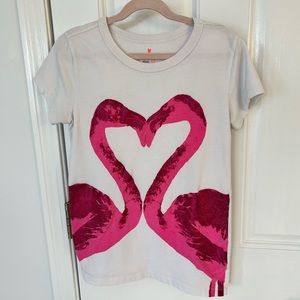 Crewcuts Girls Pink Flamingo Short-Sleeve Shirt (XL)